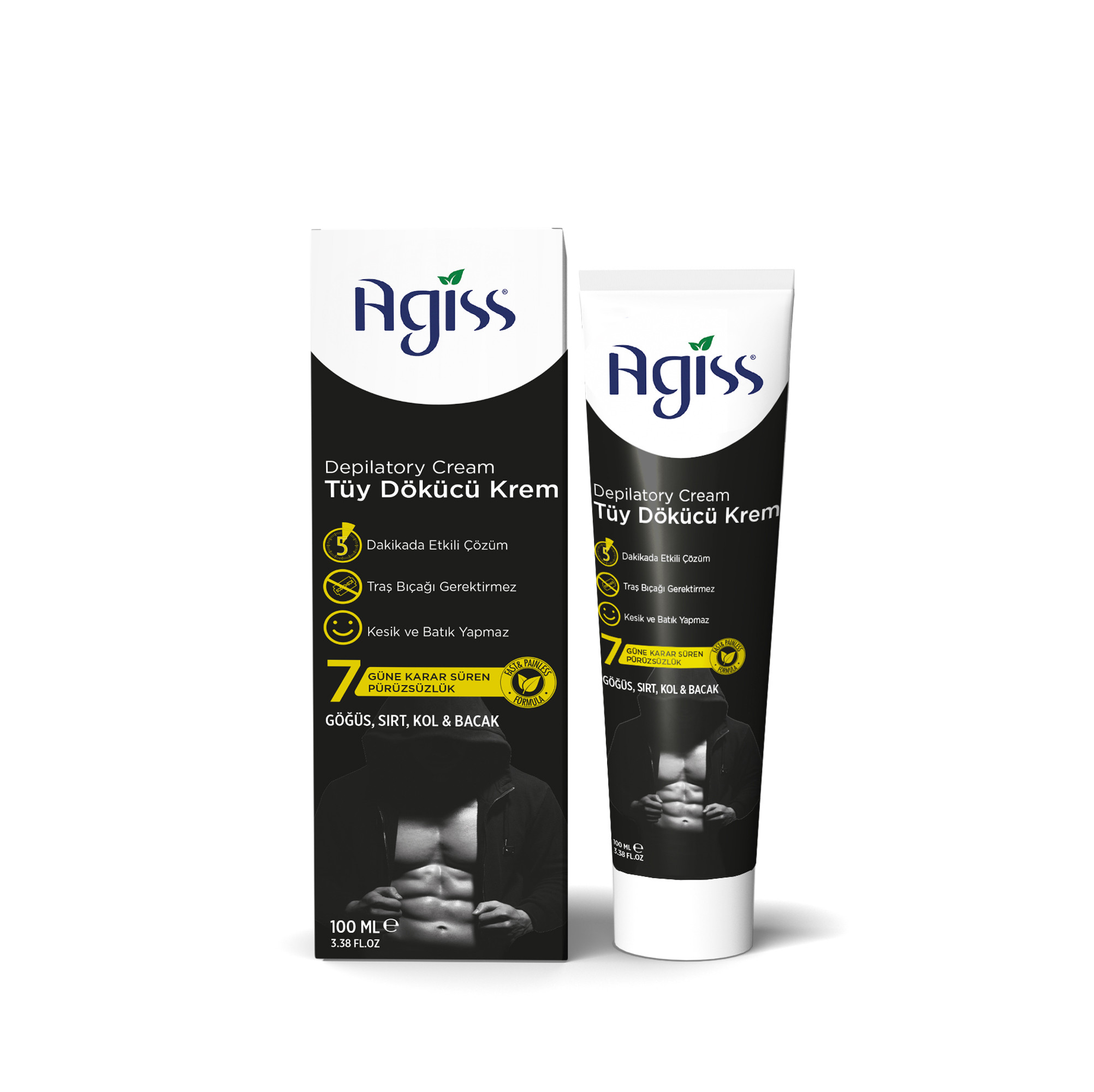 AGİSS TÜY DÖK.KREM 100ML FOR MEN X 12AD