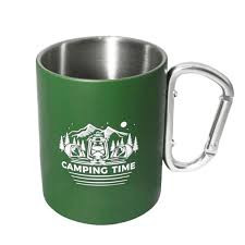 ORCAMP OUT-1850/KARABİNA SAPLI PASLANMAZ ÇELİK BARDAK  X 50AD