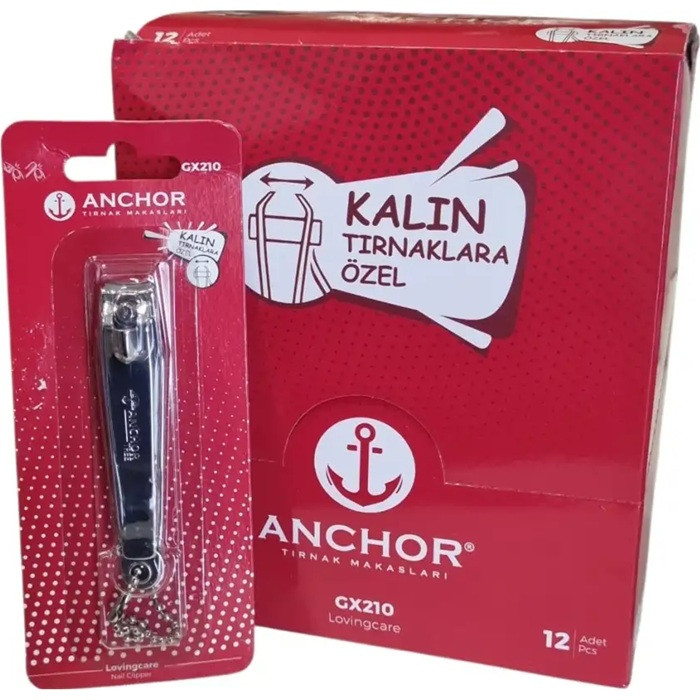 ANCHOR GX-210 GENİŞ AĞIZLI BÜYÜK TIRNAK MAKASI X 12AD